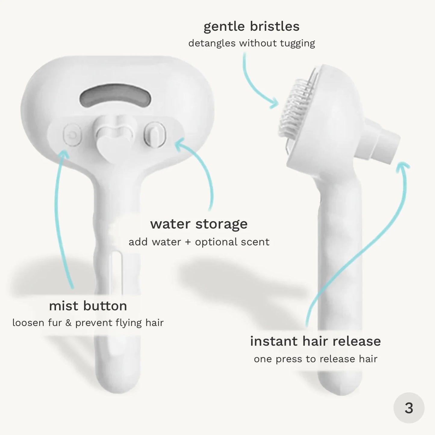 SnugPaw™ Pet Steam Brush with Spray